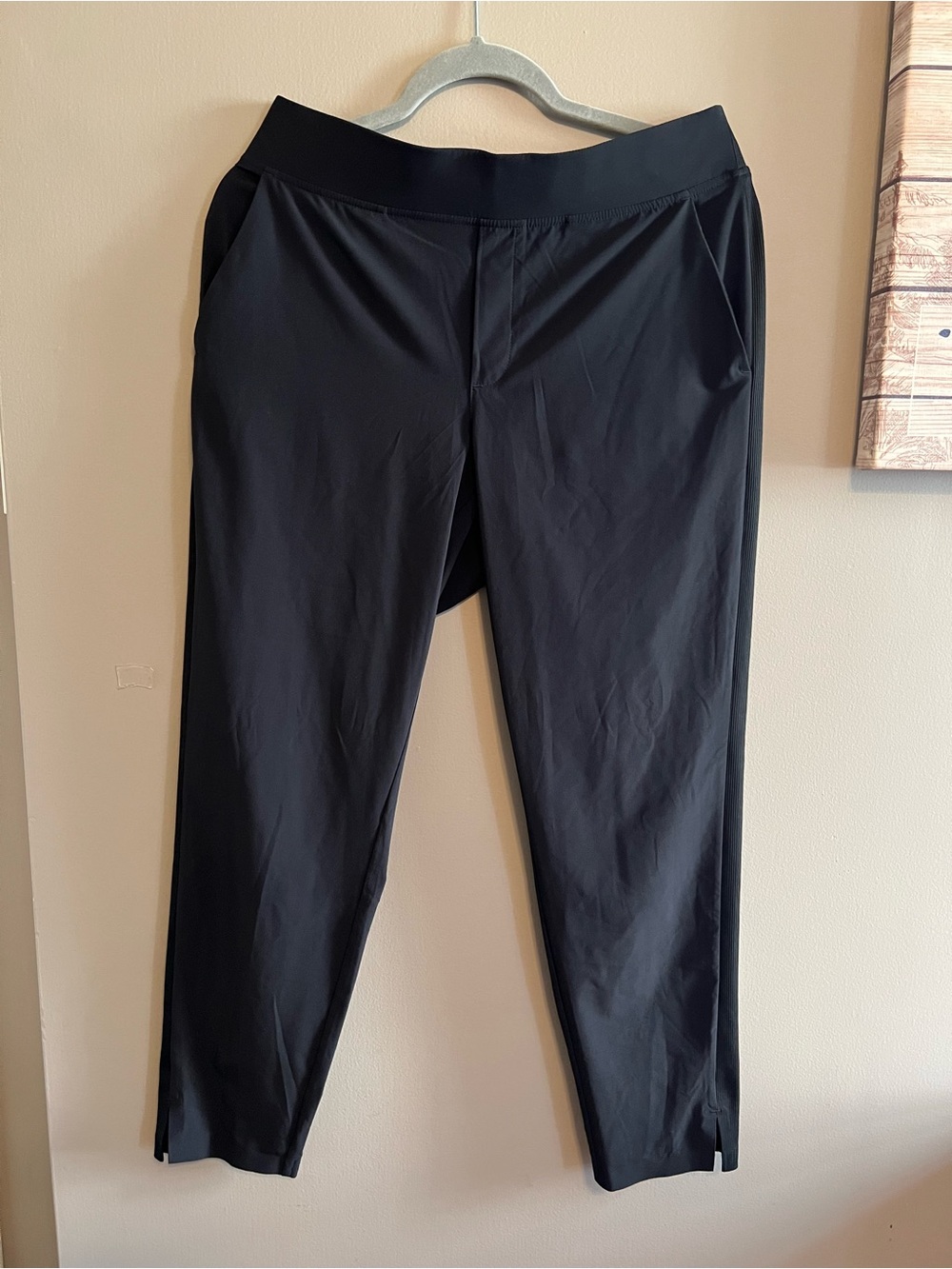 Athleta Brooklyn Ankle Pants Black Size 8 Zip Pockets